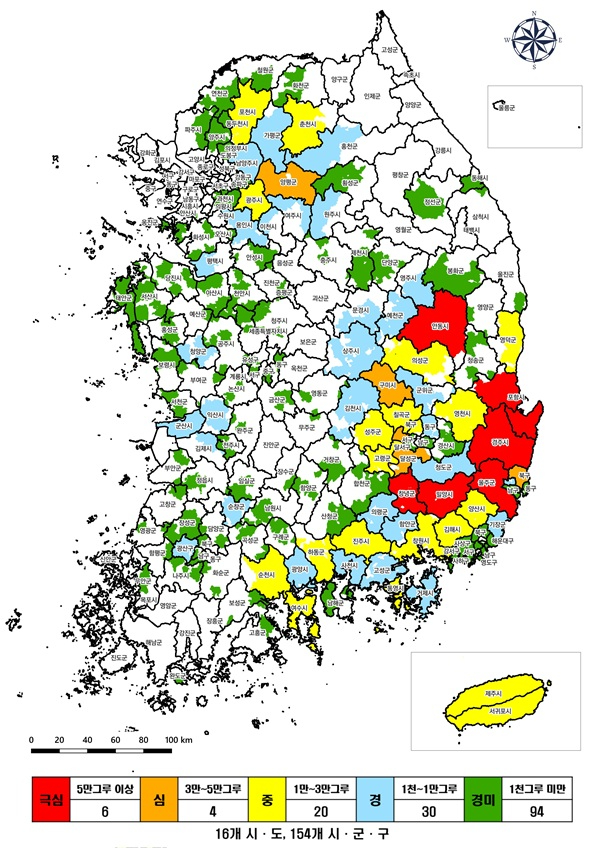 사진2.소나무재선충병 발생 시․군․구 현황(’25.5월 기준).jpg