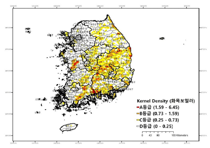 화목보일러 사용가구 Kernel Density 분석 결과.jpg