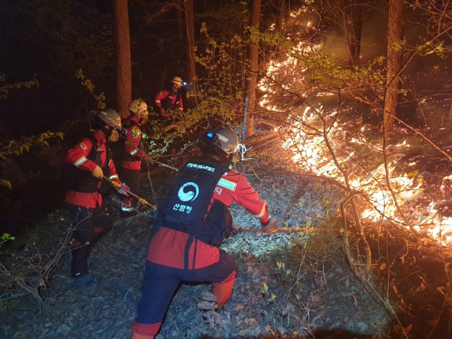 사진2.산불을 진화 중인 산림청 산불재난특수진화대원.jpg