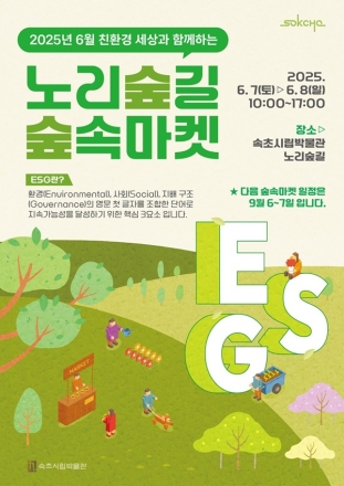 속초시, 친환경 세상과 함께하는 6월 노리숲길 숲속마켓 개최
