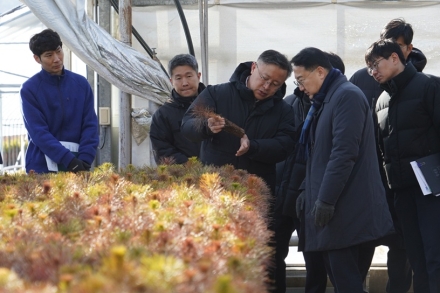 <사진뉴스>김인호 산림청장, ‘봄철 나무심기 대비 국유양묘장 점검 실시’