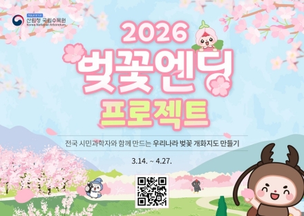 국민 참여로 완성되는 ‘2026 벚꽃 개화 지도’ 공개