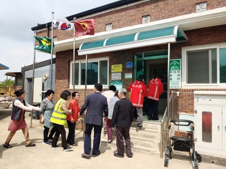 홍성군 구항면, 산사태 대비 주민 대피훈련 실시