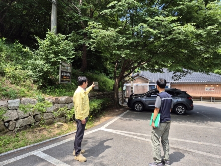 중부지방산림청, 서산 용현계곡 불법시설 집중 점검