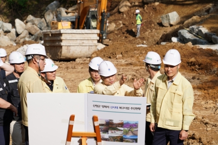 박은식 산림청장, 산청 산사태 복구현장 점검…주민대피체계 강화