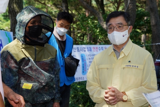 최병암 산림청장, 산림사업장 폭염 피해 최소화를 위한 현장 점검