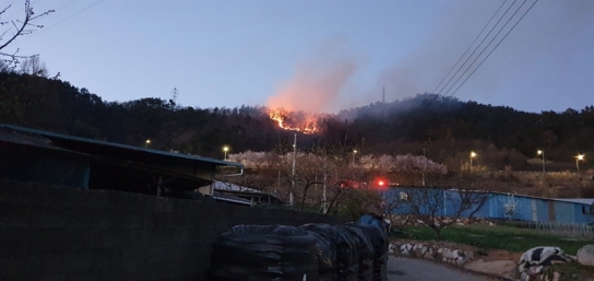 <완료> 전남 순천시 해룡면 산불... 2시간 56분 만에 진화완료