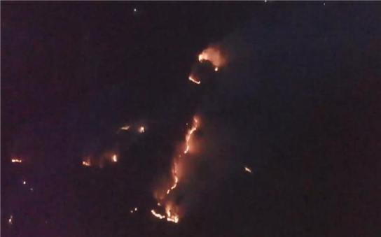 <6보> 경북 봉화 산불... 산림당국 진화율 90%