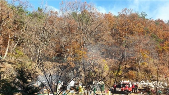 울산 울주군 산불발생... 1시간 16분만에 주불 진화완료