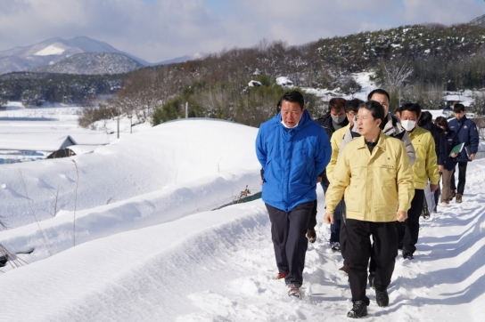 남성현 산림청장, 순창군 폭설 피해 임가 현장 점검