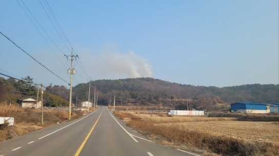 전남 고흥군 산불발생... 1시간 21분만에 진화 완료