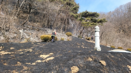 충북 청주 산불발생.... 2시간 22분만에 주불 진화완료