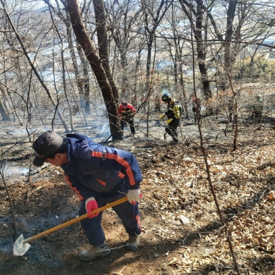 전남 순천 산불발생.... 1시간 02분만에 주불 진화완료