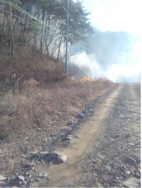 경남 진주시 산불발생.... 14분만에 진화완료