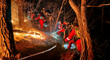 경북 안동 야간 산불발생... 산림당국 진화중