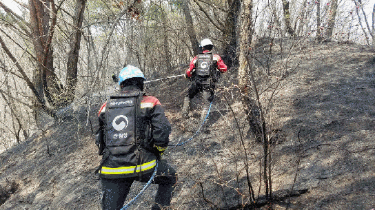 전북 무주 산불발생....1시간 30분만에 주불 진화완료