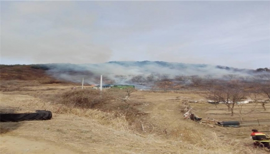 충남 부여 산불발생.... 47분만에 주불 진화완료