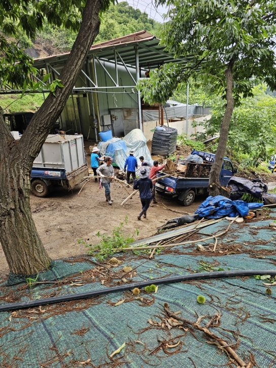 공주시산림조합, 관내 수해복구 총력 지원