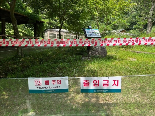 국립공원 탐방시 뱀 주의사항 안내