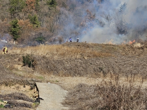 전남 해남 산불발생... 57분 만에 진화완료