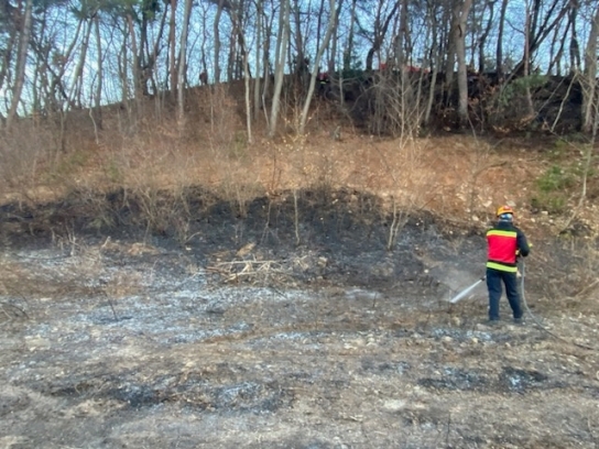 충남 서천군 산불발생 및 산불진화 완료