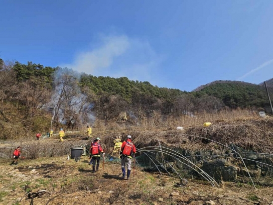 경기 광주시 초월읍 산불발생... 진화완료