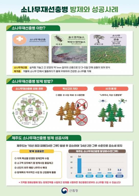 예찰 확대·수종전환 등 소나무재선충병 집중 방제 추진