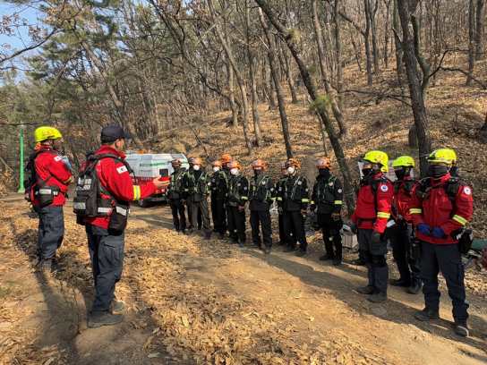 산림청 안동산림항공관리소, 대구시 산림재난기동대 교육훈련 실시