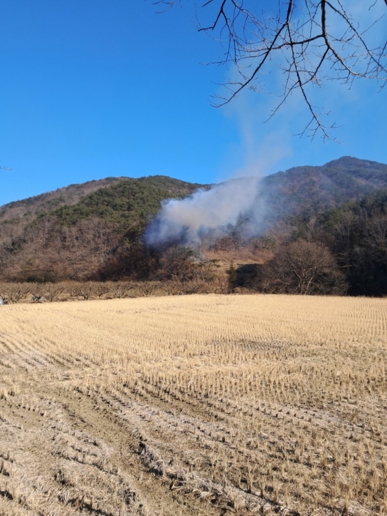 전라남도 곡성군 산불발생... 진화완료