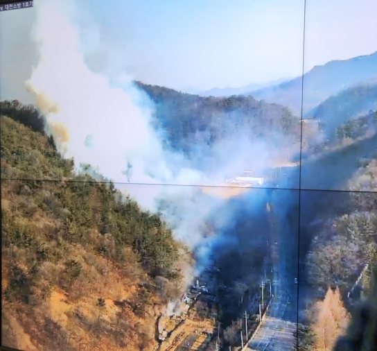 대전 동구 산불발생... 산림당국 진화중