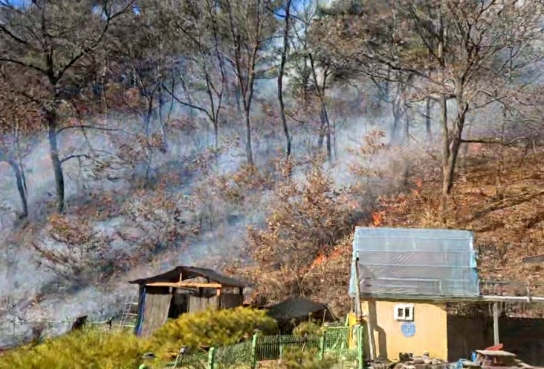 경상북도 영천시 산불발생.. 진화완료
