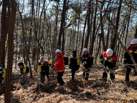 수원시, 산불 담당 공무원·산불 감시원 등 대상으로 봄철 산불방지 훈련