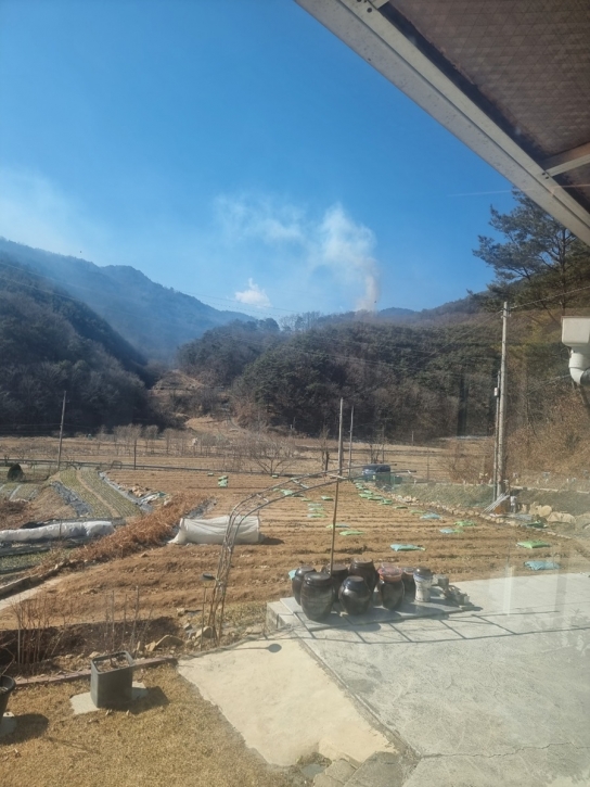 경북 성주 산불발생... 산림당국 진화중