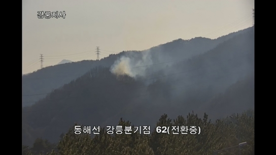 강원 강릉 산불발생... 산림당국 진화중