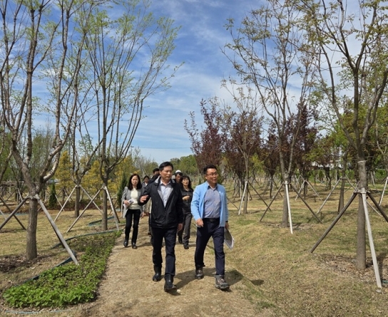 산림청, 충북 충주 탄소중립 도시숲 조성현장 점검