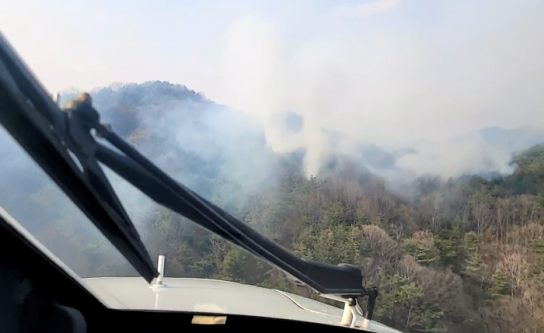 산림당국 충북 영동 산불.. 주불 진화 완료