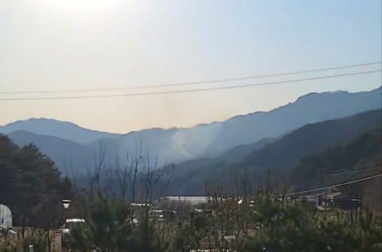 산림당국 강원 홍천 산불.. 주불 진화 완료